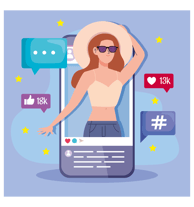 Brand influencer profile with QR code via SimpleQR – upgrade your social media presence with upQRade